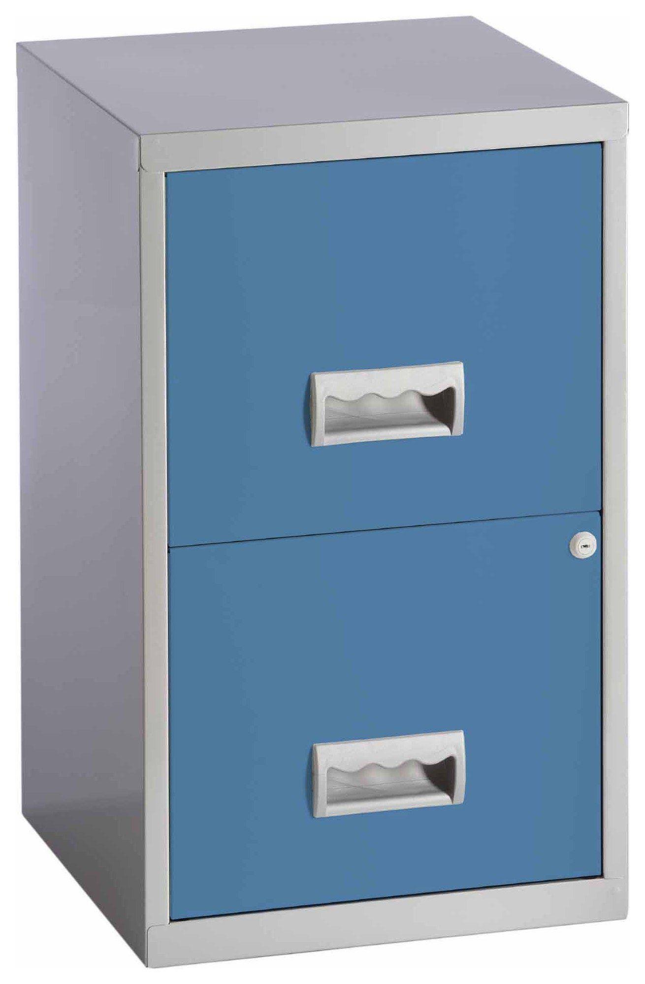 Pierre Henry 2 Drawer Filing Cabinet - Maya Blue