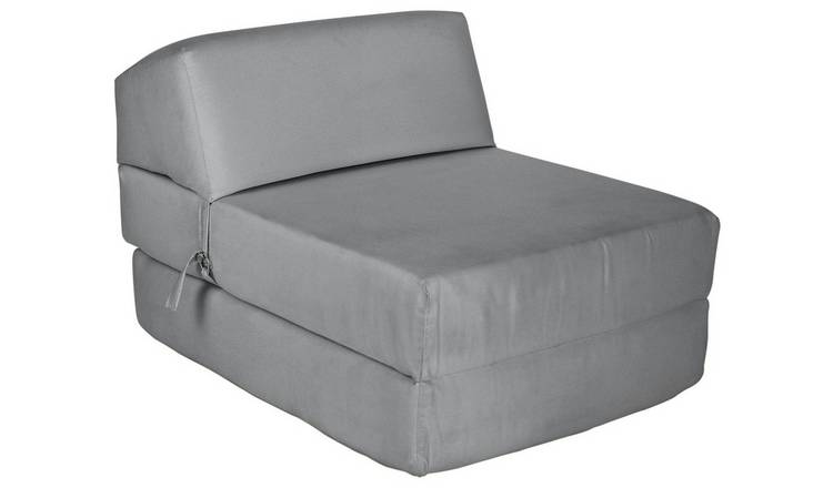 Buy Argos Home Single Cotton Chair Bed - Flint Grey | Sofa beds | Argos