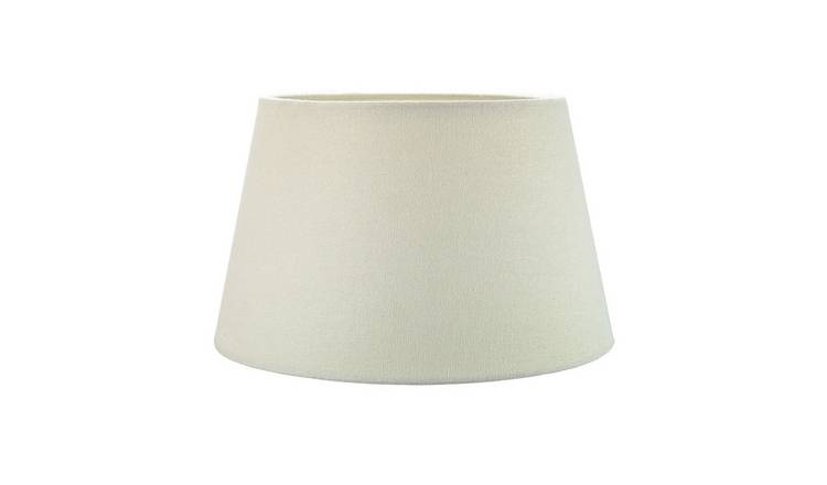 Happy Homewares Cream Linen Fabric Drum Lampshade - 30cm