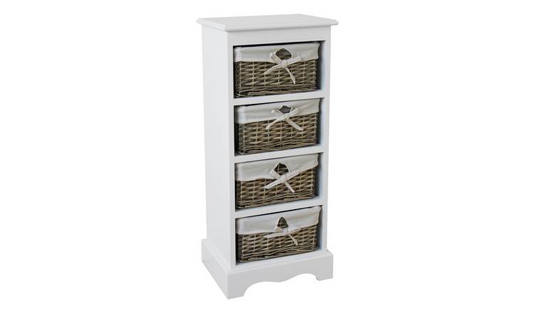 Buy Argos Home New Malvern 4 Drawer Storage Unit White Storage units Argos