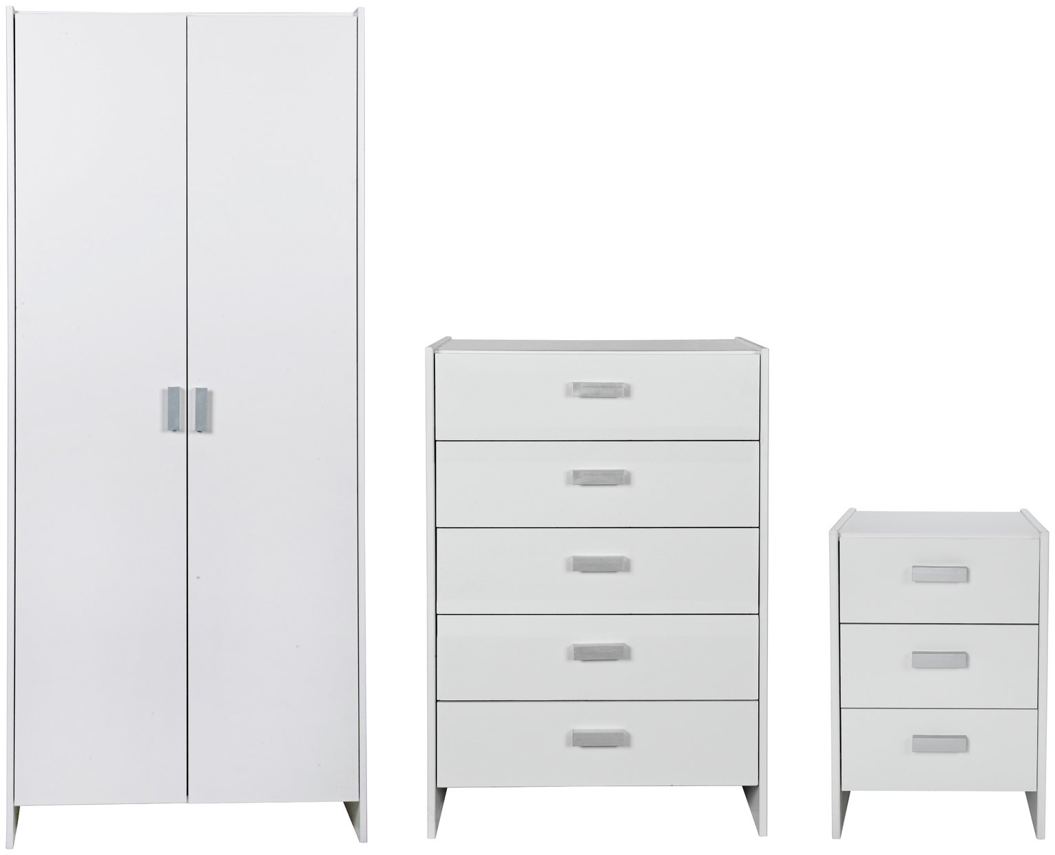 Argos Home Capella 3 Piece 2 Door Wardrobe Set - White