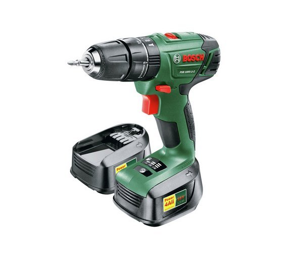 Bosch PSB 18 Li-2 Cordless Hammer Drill (2 Batteries)