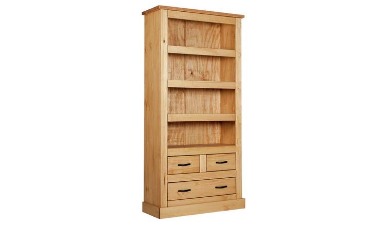 Buy Argos Home San Diego 3 Shelf 3 Drawer Solid Pine Bookcase
