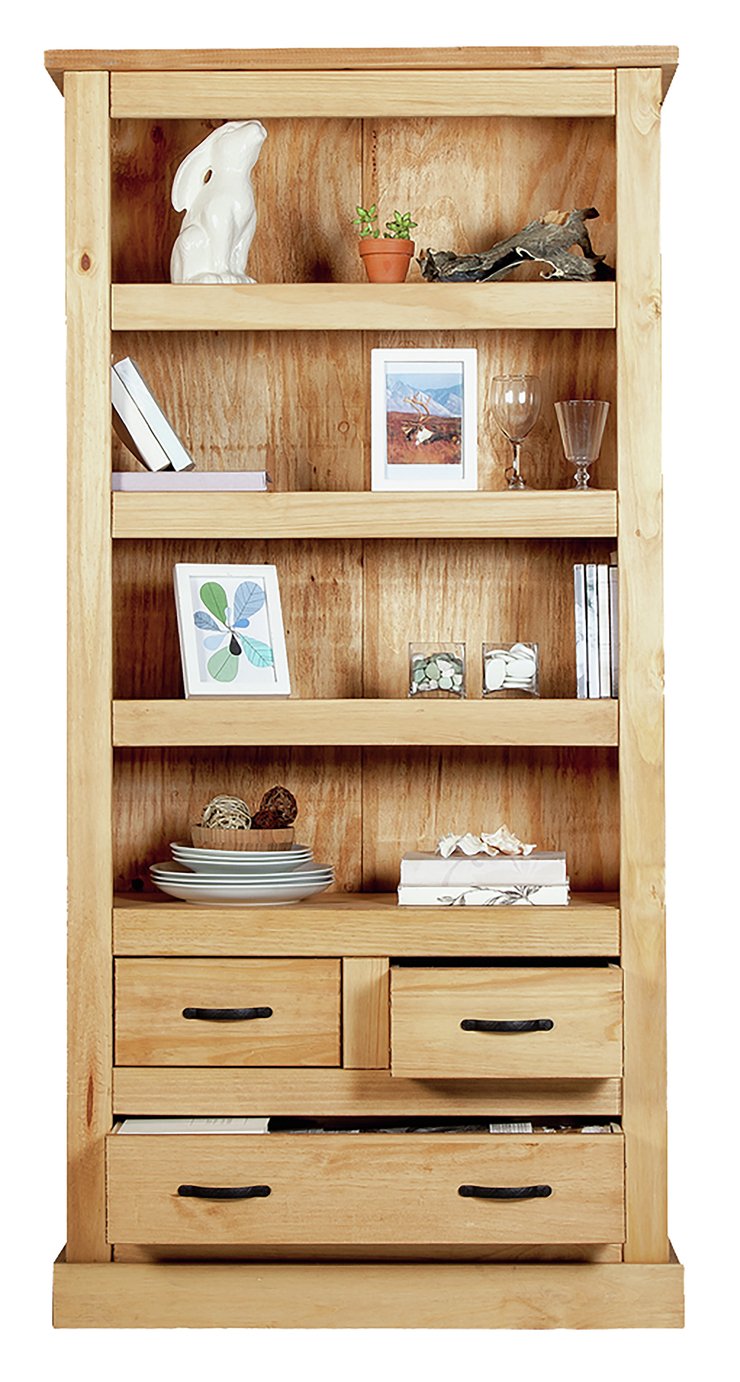 Argos Home San Diego 3 Shelf 3 Drawer Solid Pine Bookcase Reviews