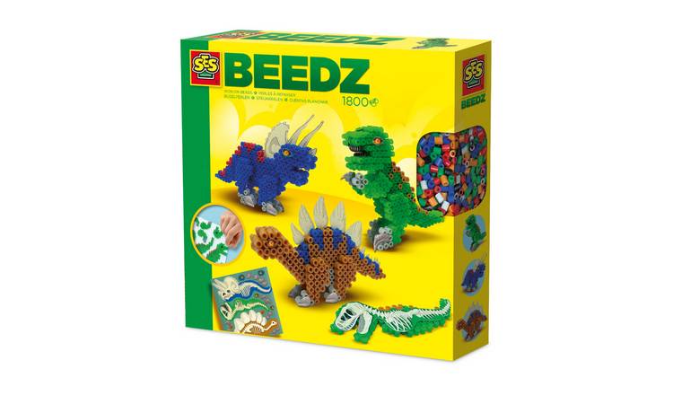 SES Creative Iron On Beads Dinos Craft Set - Age 5+