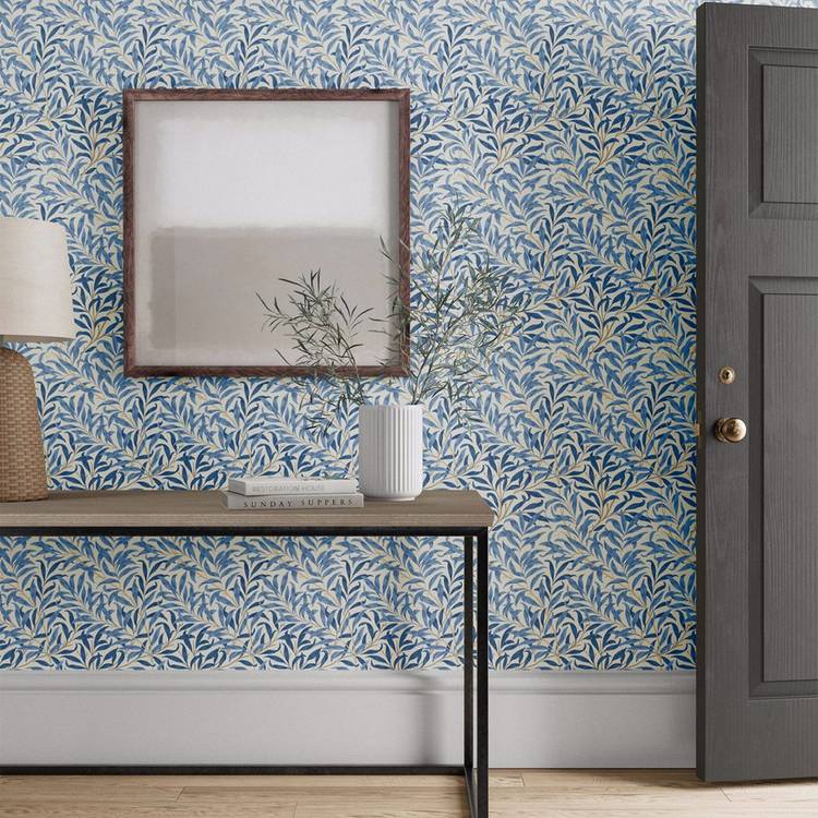 Morris & Co. Willow Bough Blue Floral Wallpaper 0