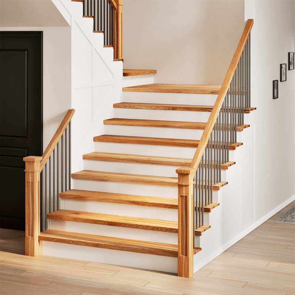 Walplus Pack of 4 Carpet Stair Treads - Light Brown - 120 x 30 cm - Image 1