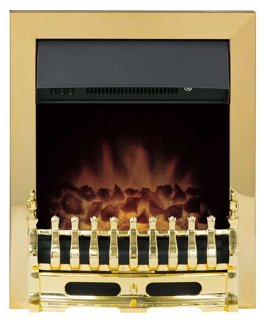 Adam Blenheim 2kW Electric Inset Fire - Brass