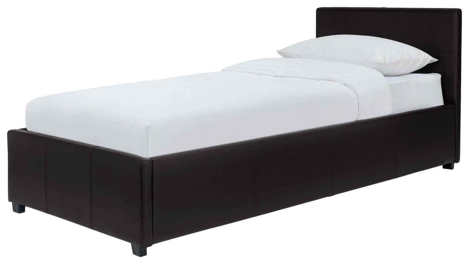 Argos Home Lavendon Ottoman Single Faux Leather Bed Frame- Black at Argos review