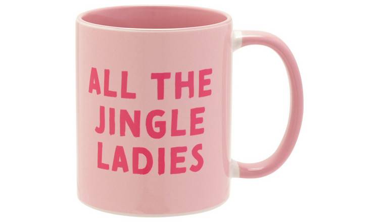 The Seasonal Gift Co All The Jingle Ladies Pink Handled Mug