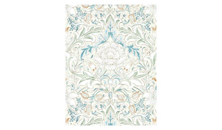 Morris & Co. Severn Acanthus Leaves Blue Floral Wallpaper