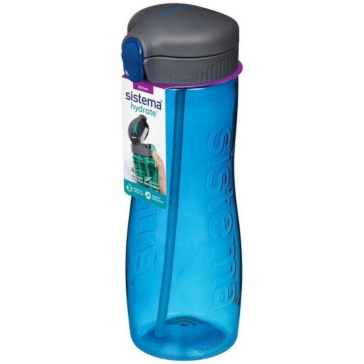 Sistema Hydrate Tritan Quick Flip Sipper Water Bottle -800ml 0