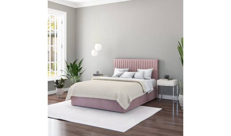 Aspire Grant Small Double End Lift Ottoman Bed - Blush