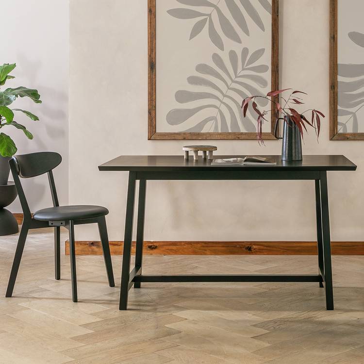 Habitat Kyoto Solid Wood Dining Table - Black 0