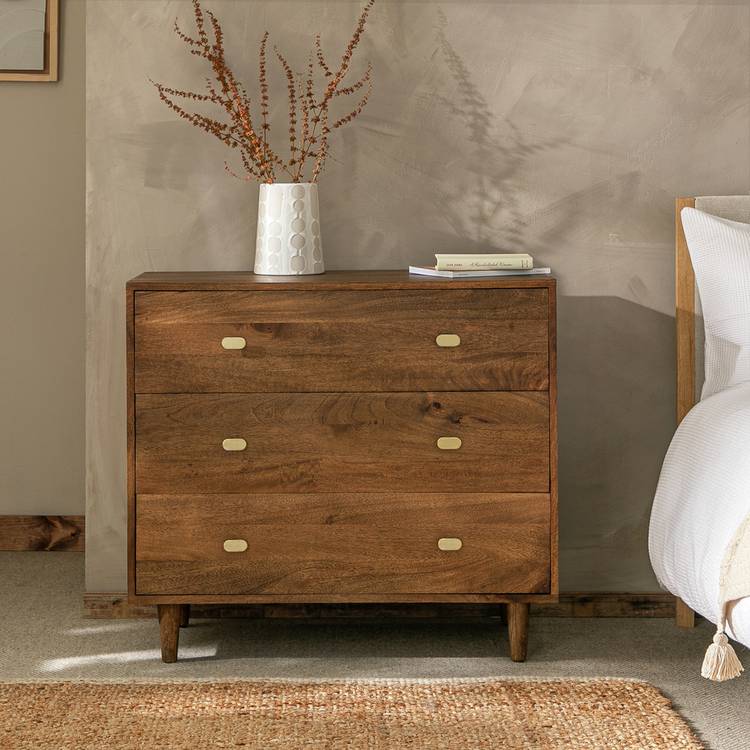 Habitat Armi 3 Drawer Chest - Walnut 0