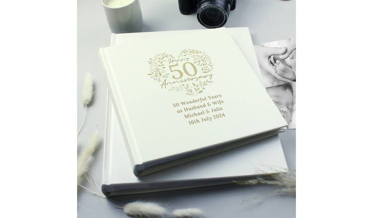 Personalised Message 50th Wedding Anniversary Photo Album