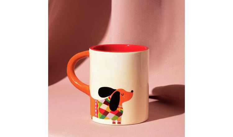 Raspberry Blossom Dog 3D Handle Mug 