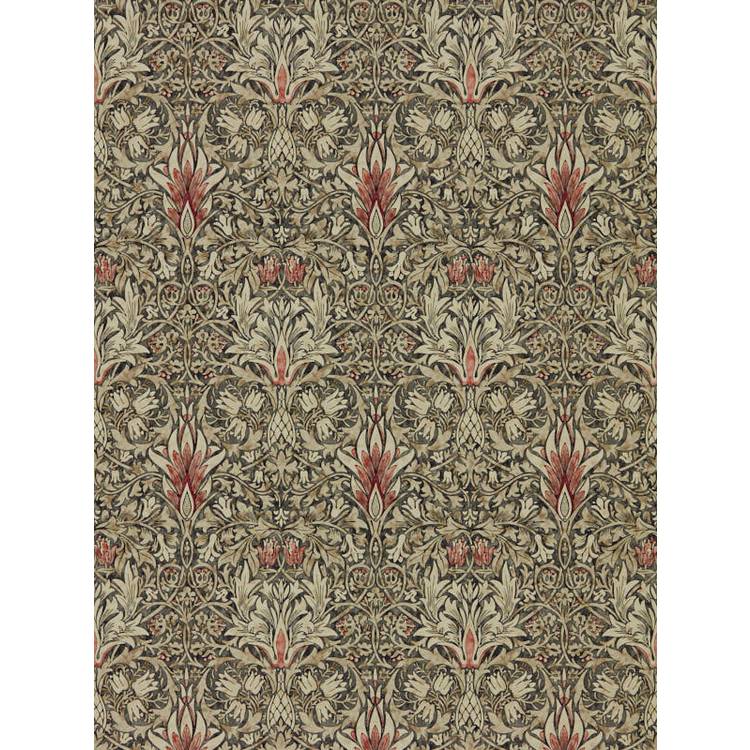 Morris & Co. Snakeshead Brown Floral Wallpaper  0