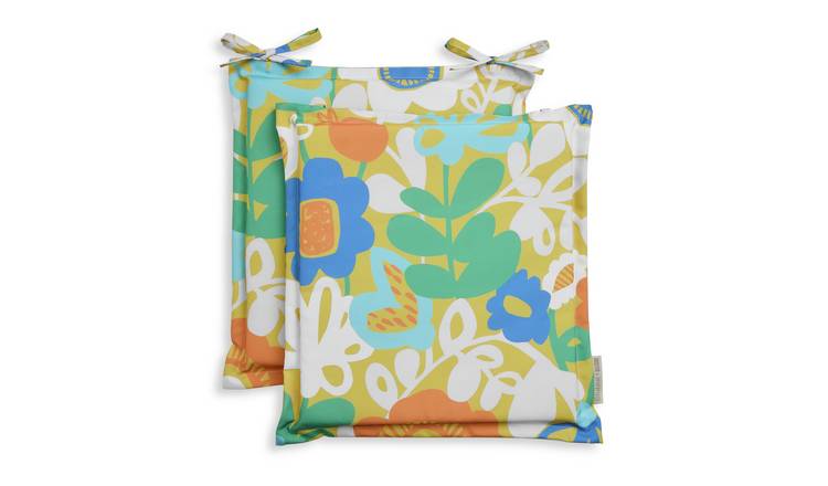 Habitat x Scion Pack of 2 Kukkia Garden Chair Cushions