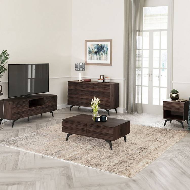 GFW Bantham 2 Drawer Coffee Table - Walnut 0