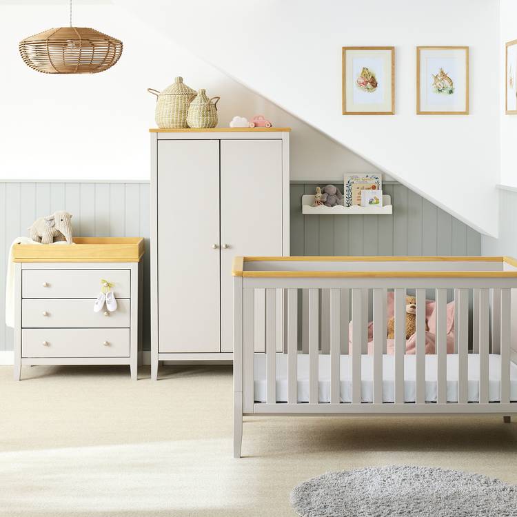 Cuggl Canterbury 3 Piece Nursery Furniture Set - Grey 0