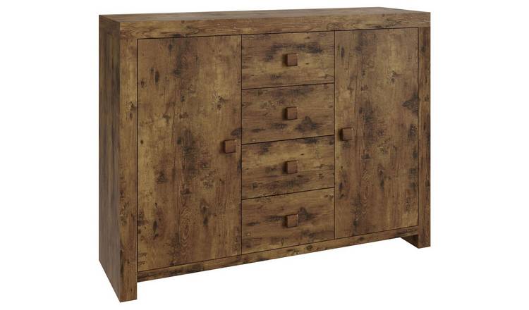 GFW Jakarta 2 Door 4 Drawer Sideboard - Mango Wood Effect