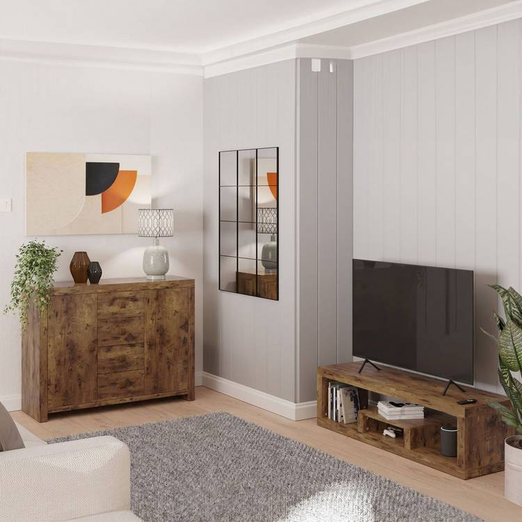 GFW Jakarta TV Unit - Mango Wood Effect 0
