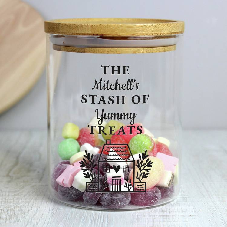 Personalised Message Home Glass Storage Jar 0