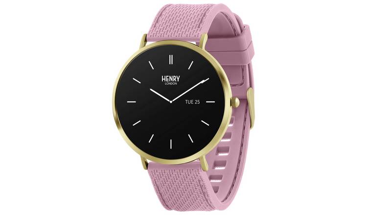 Henry London HD Ultra Slim Amoled Pink Strap Smart Watch