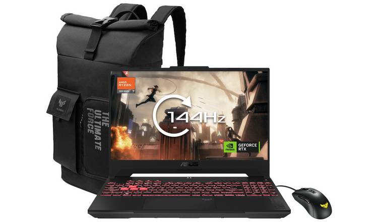 ASUS TUF 15.60in R7 16GB 512GB RTX4060 Gaming Laptop Bundle