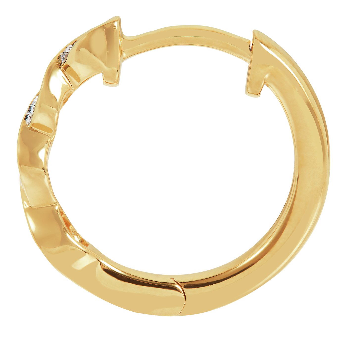 Revere 9ct Gold Plated Diamond Twist Hoop Earrings Review