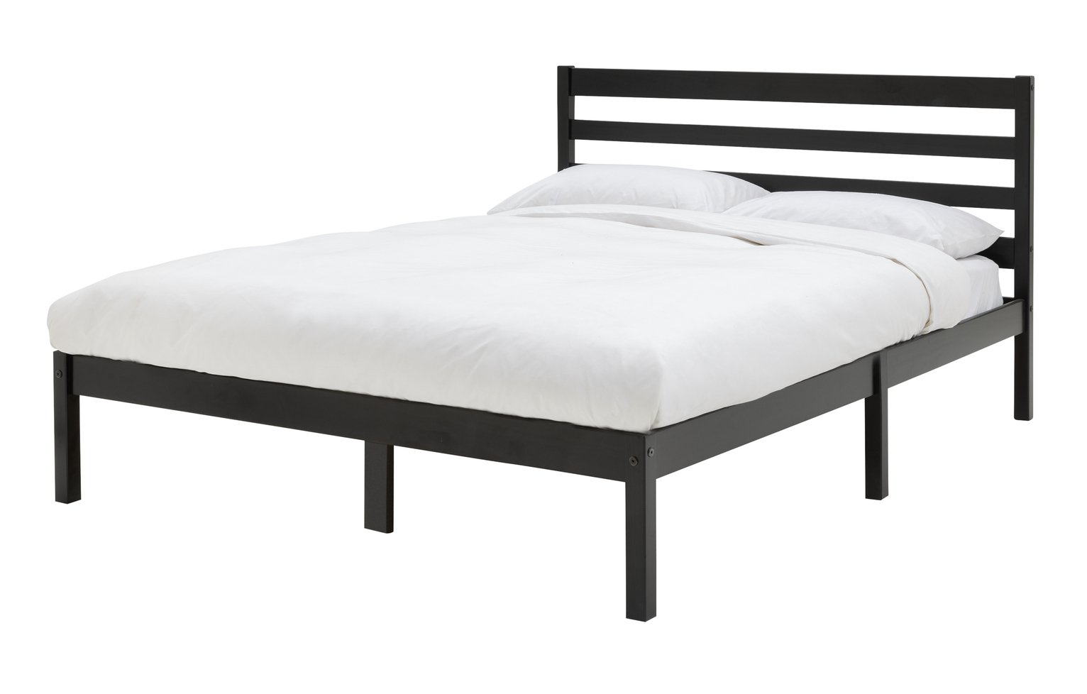 Argos Home Kaycie Small Double Wooden Bed Frame - Black
