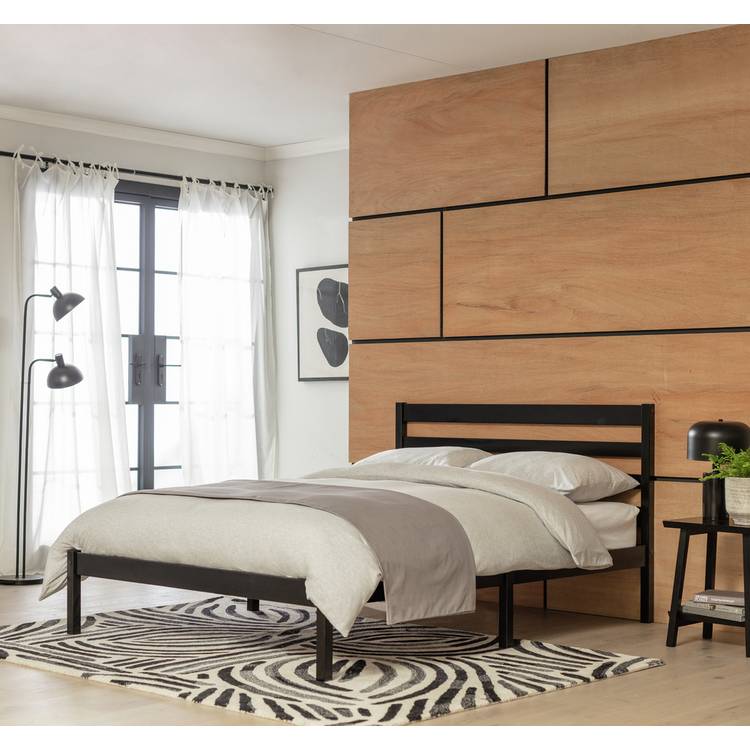 Argos Home Kaycie Small Double Wooden Bed Frame - Black 0