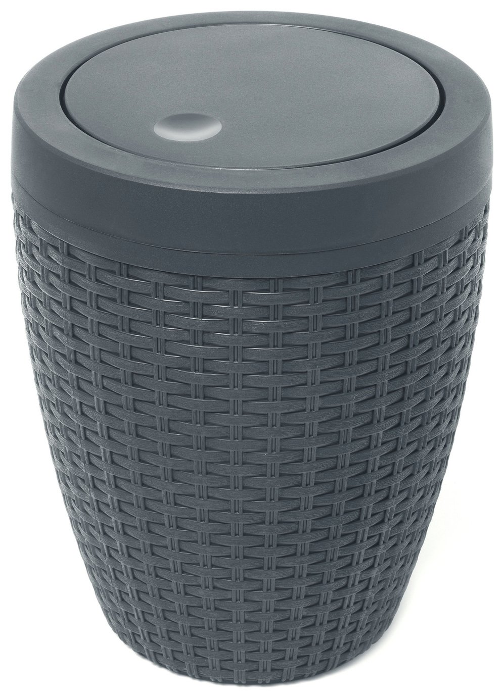 Addis Rattan Bathroom Bin - Charcoal