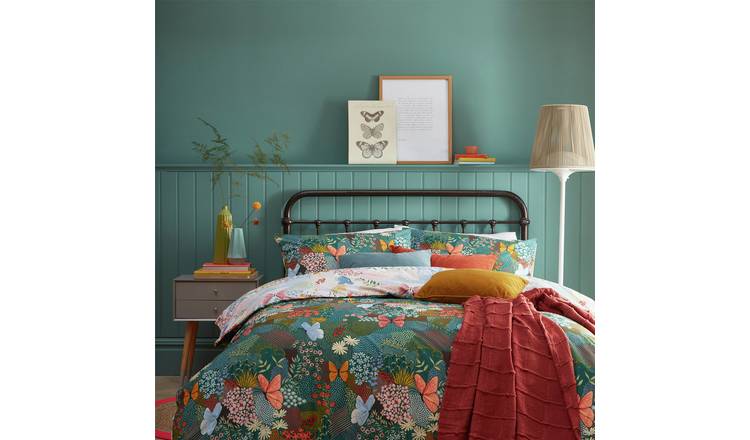 furn Forage Floral Teal Bedding Set - Double