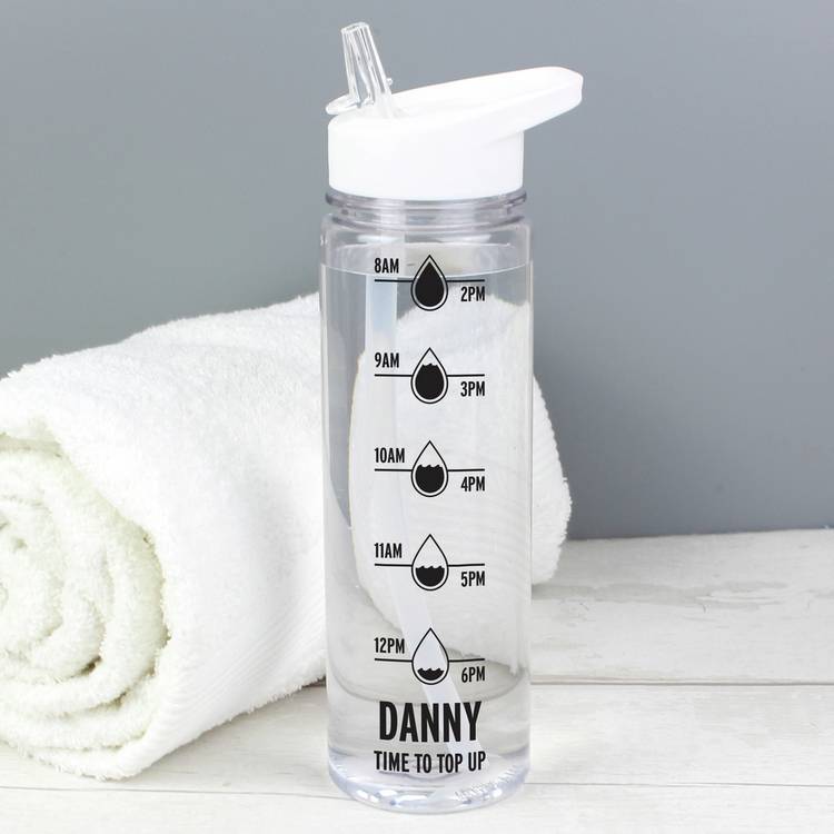 Personalised Message Hydration Tracker Water Bottle - 750ml 0