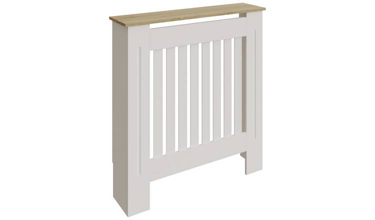 GFW Longslow Small Radiator Cover - White & Oak