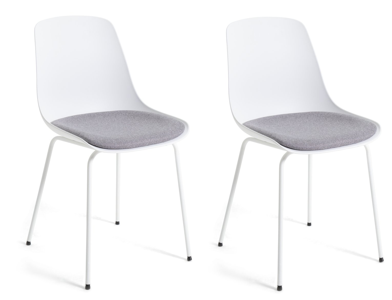 Habitat Eva Pair of Dining Chairs - White