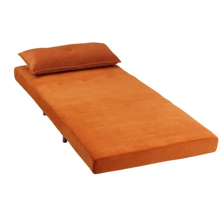 Buy Habitat Roma Velvet Fabric Chairbed Orange Sofabeds Habitat