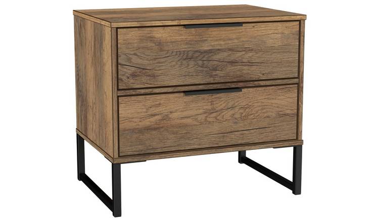 Welcome Messina 2 Drawer Bedside Table - Oak