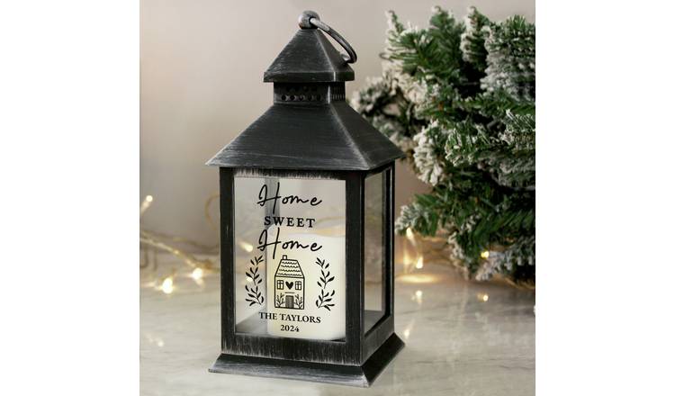 Personalised Message Home Black Lantern