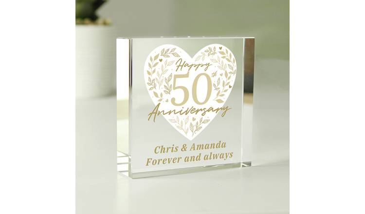 Personalised Message 50th Anniversary Block