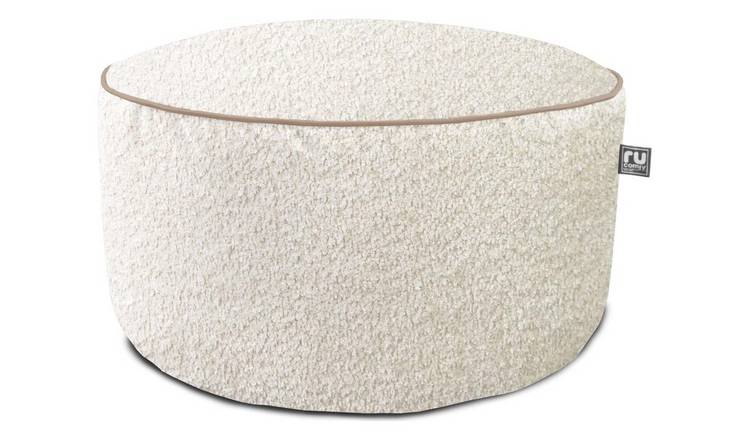 rucomfy Fabric Snug Drum Pouffe Beanbag - Oat