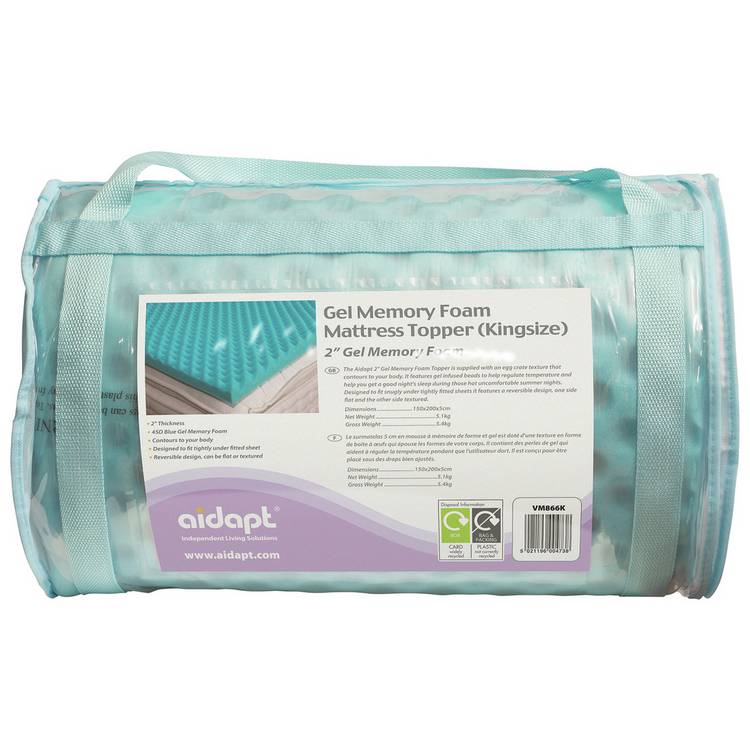 Aidapt 5.0cm Memory Foam Cool Mattress Topper - Kingsize 0