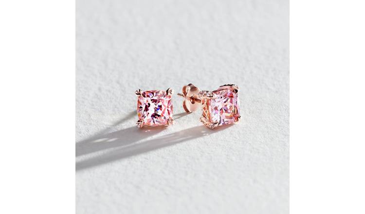 Buy Revere Rose Gold Plated Cubic Zirconia Stud Earrings Womens earrings Argos