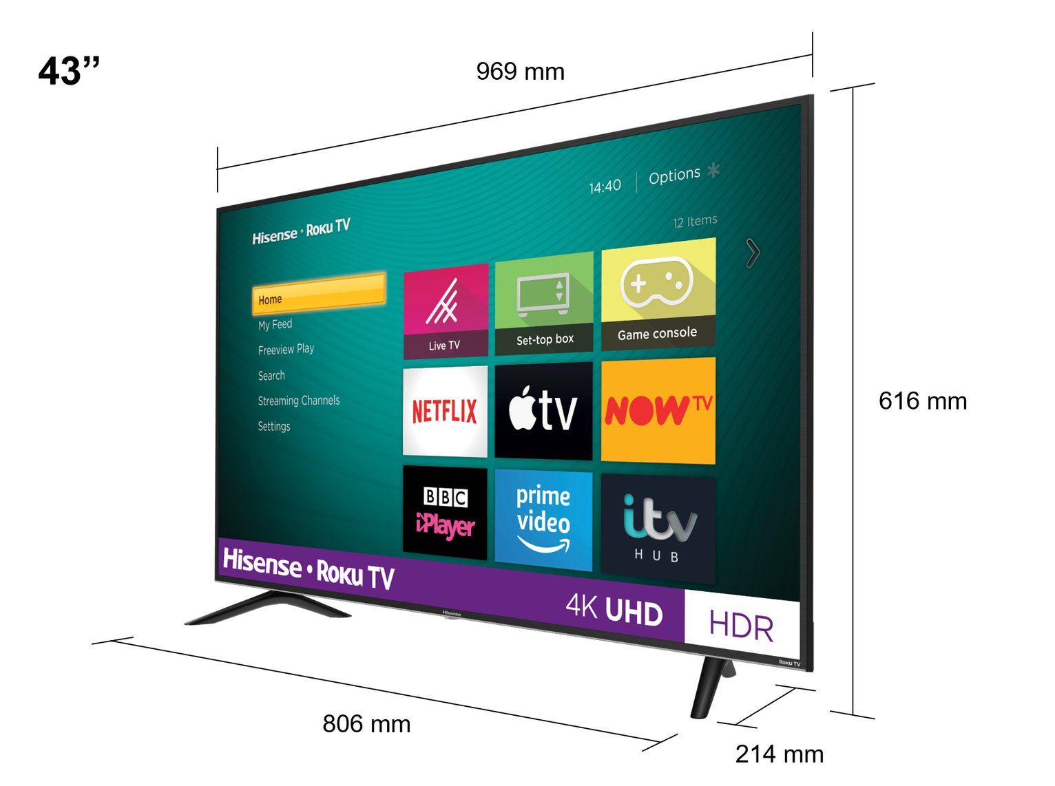 Hisense Roku TV 43 Inch R43B7120UK 4K Smart LED TV with HDR Reviews