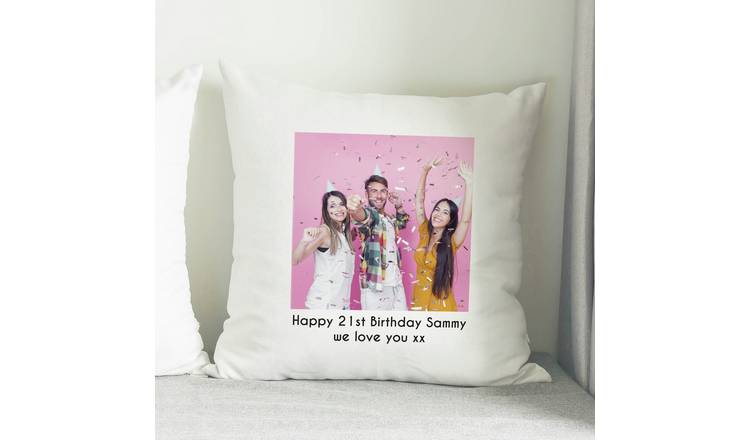 Buy Personalised Message Photo Upload Cushion Cushions Argos