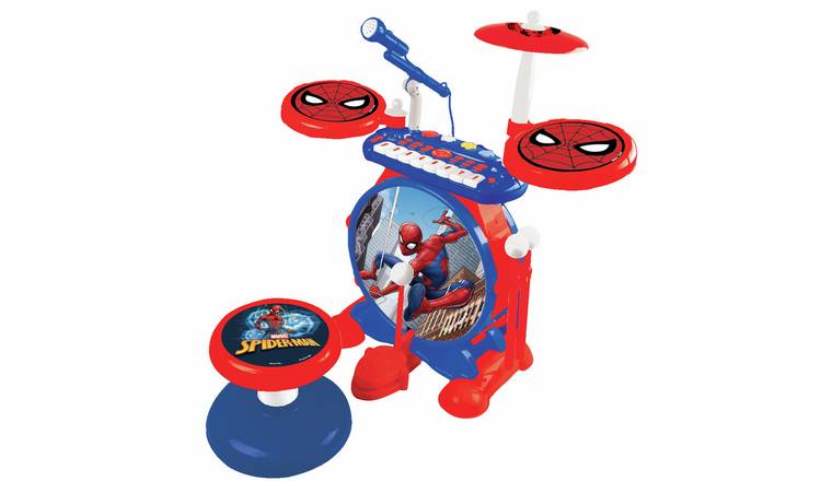 Lexibook Spiderman Electronic Drums Set with Seat