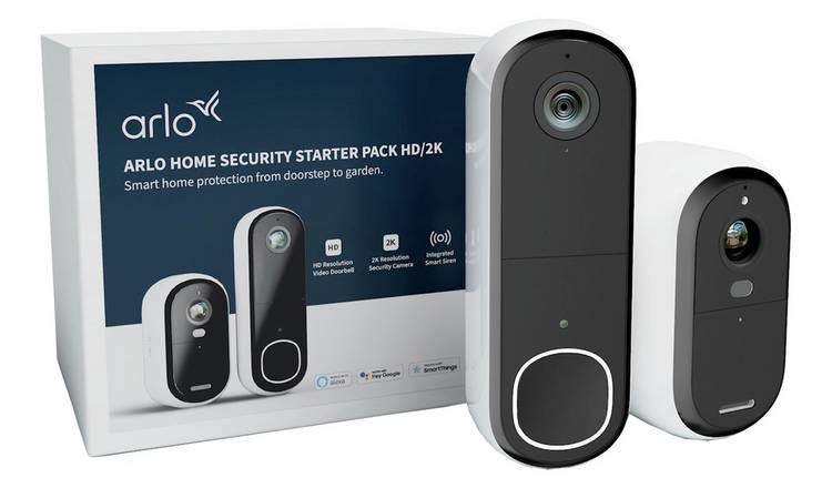 Arlo Wi-Fi 4-in-1 Smart Video Doorbell & 2K Outdoor Camera