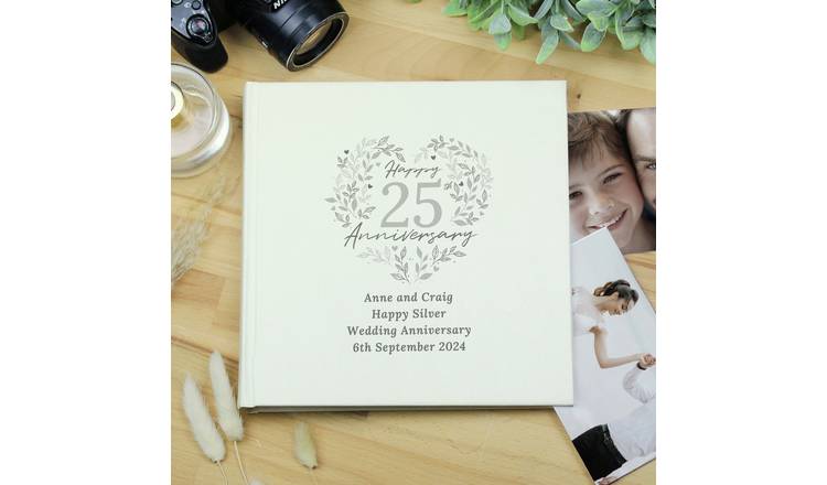 Personalised Message 25th Wedding Anniversary Photo Album